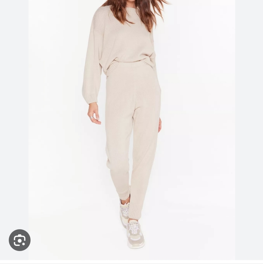 High rise knit jogger